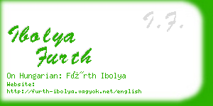 ibolya furth business card